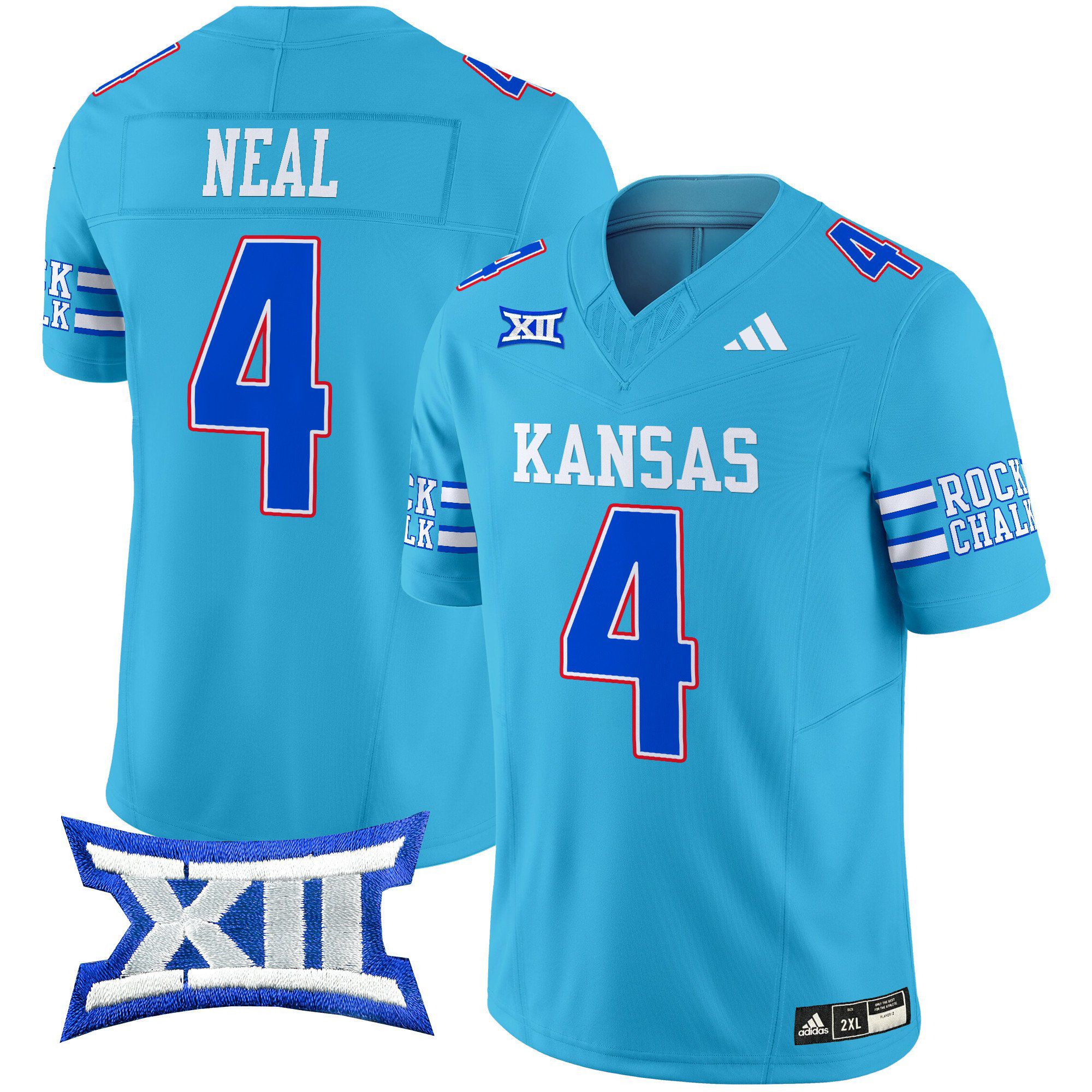 Men Kansas Jayhawks #4 Neal Light Blue 2024 Vapor Limited NCAA Jersey->indianapolis colts->NFL Jersey